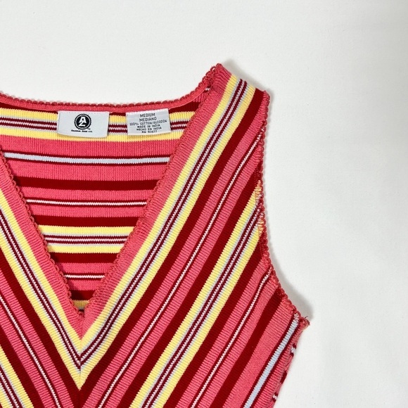 Vintage Striped Sleeveless Knit Sweater - Picture 4 of 7